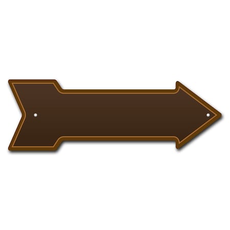 Signmission Brown Arrow Sign Funny Home Decor 30in Wide P-ARROW10-999934